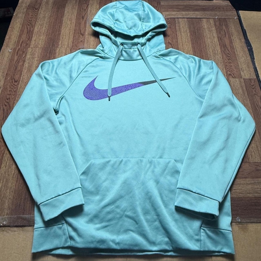 Nike Blue Dri-Fit Retro Tech Running Train Hoodie Medium
